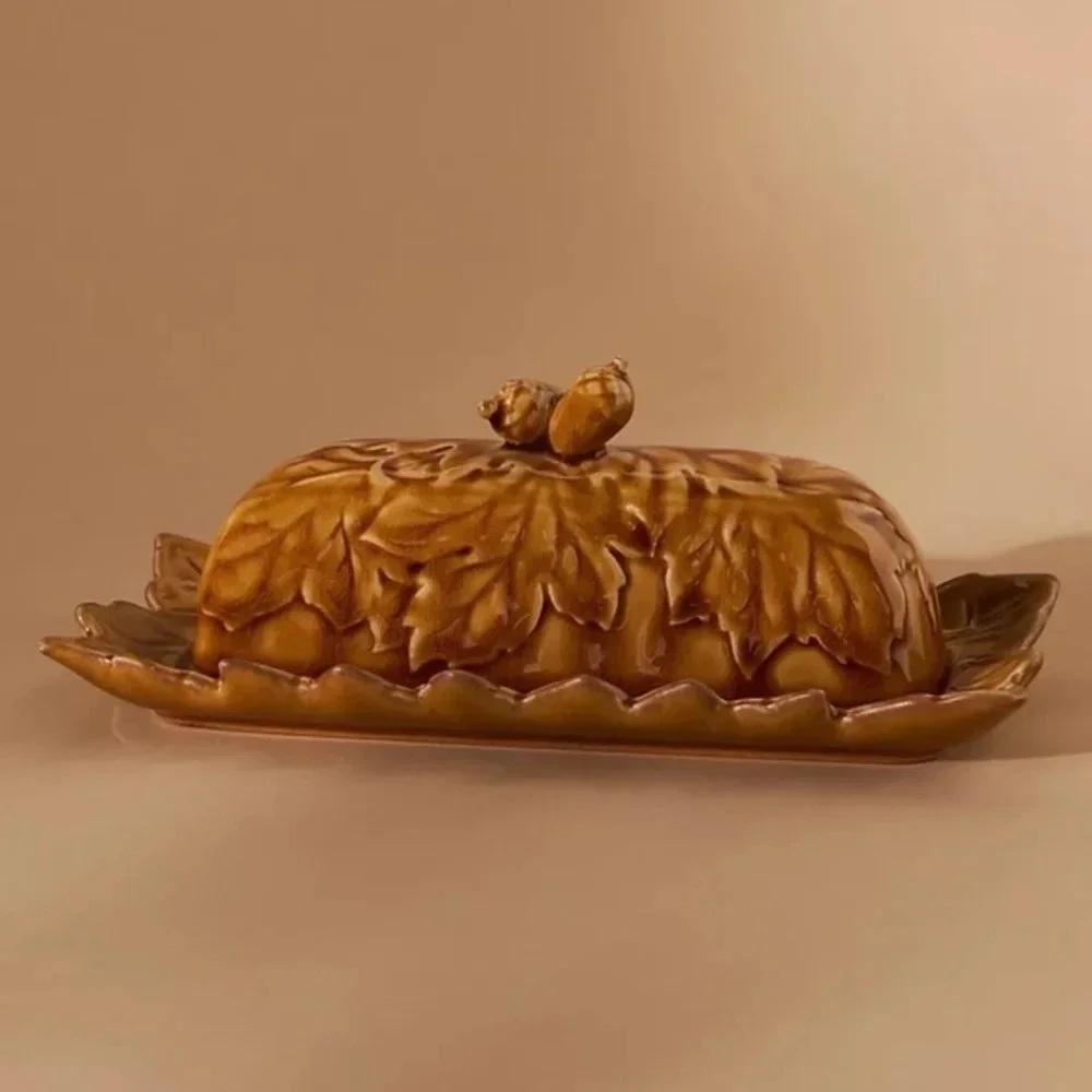 NWT Anthropologie Morel Butter Dish